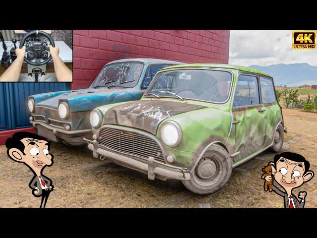 Rebuilding Mr Bean Mini Cooper S & Blue Car | Forza Horizon 5 | Steering Wheel gameplay