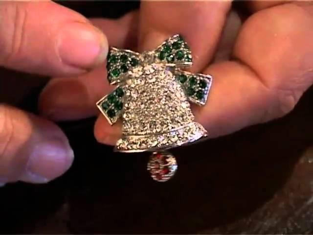 Crystal Bell Brooch