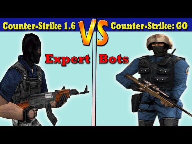 Counter Strike 1.6 vs CS GO Expert Bots