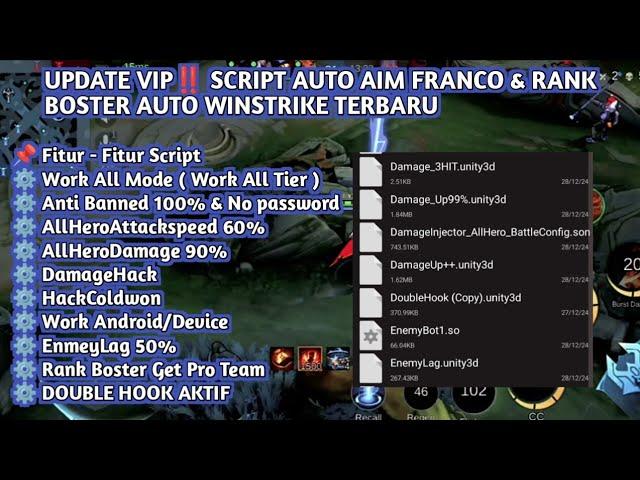 UPDATE VIP‼️  RANK BOSTER AUTO WINSTRIKE & SCRIPT AUTO AIM FRANCO TERBARU&