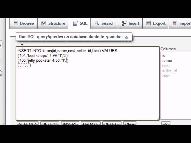 MySQL Database Tutorial - 27 - How to Insert Multiple Rows