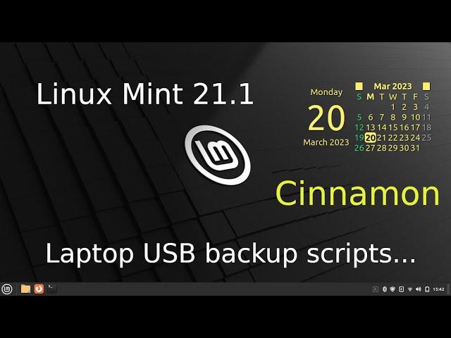 Linux Mint 21.1 - Cinnamon - Laptop - USB backup tips.