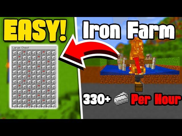 How to Build EASY Iron Farm in Minecraft 1.21+ | Java Edition