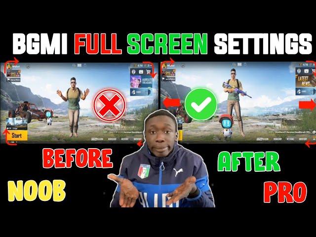 Bgmi full screen settings | bgmi me full screen kaise kare | 3rd person perspective camera view bgmi