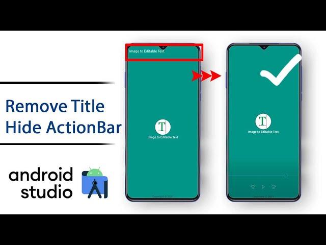 How to remove title and hide actionbar of splash screen in Android Studio