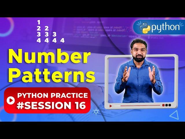 Number Pattern Programs in Python | Python Practice 16 | Newtum Solutions