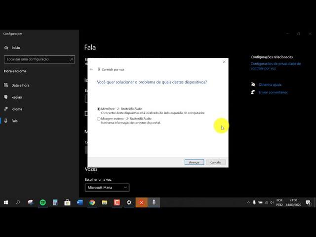 o som do microfone foi desativado pelas configurações do sistema - google meet