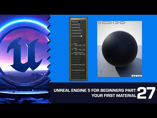 Creating your First Material - Black Rubber: Unreal Engine 5 for Beginners #27