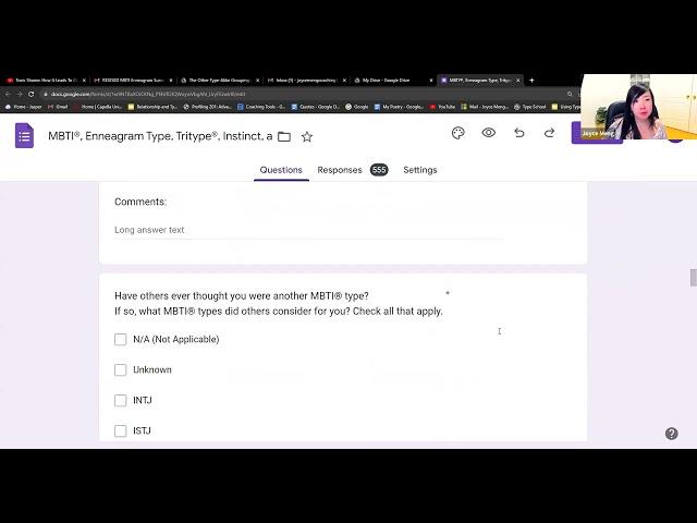 Katherine interview - Joyce Meng: MBTI, Type, Tritype® Enneagram Research Study 2014