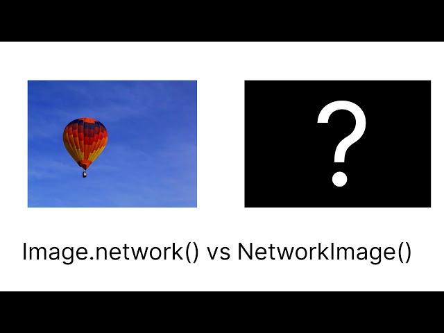Image.network() vs NetworkImage() in Flutter
