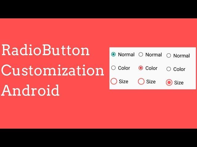 Radio Button customization android