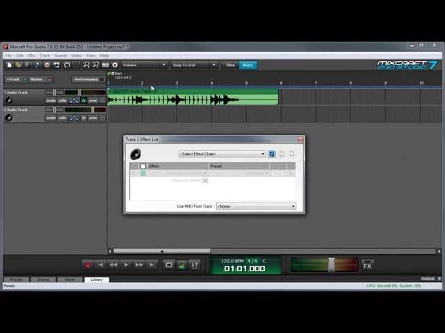 Mixcraft 7 Arming and Recording Tracks: Recording Electric Guitar