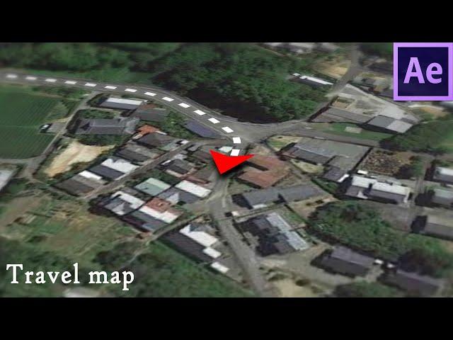 Create Travel Map with circular camera movement in After Effects -127