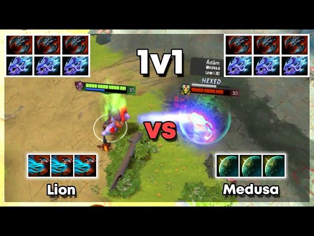 Lion vs Medusa - Mana drain vs Mana shield - Who will win? Dota 2 1v1