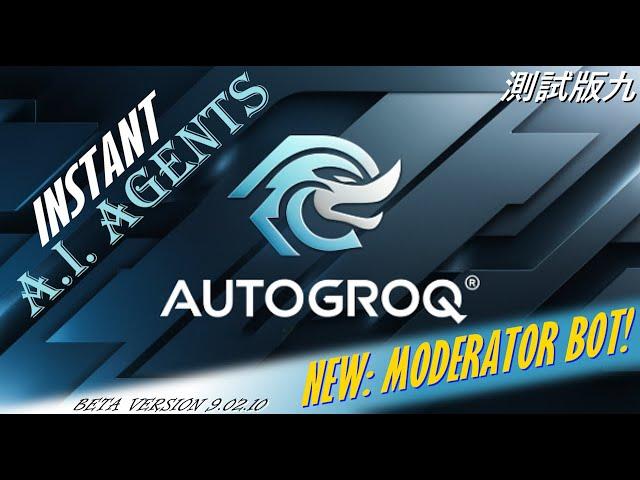 AutoGroq™ beta v9.02.10 : Introducing MODERATOR BOT! #Groq #Autogen #CrewAI #AI #agents