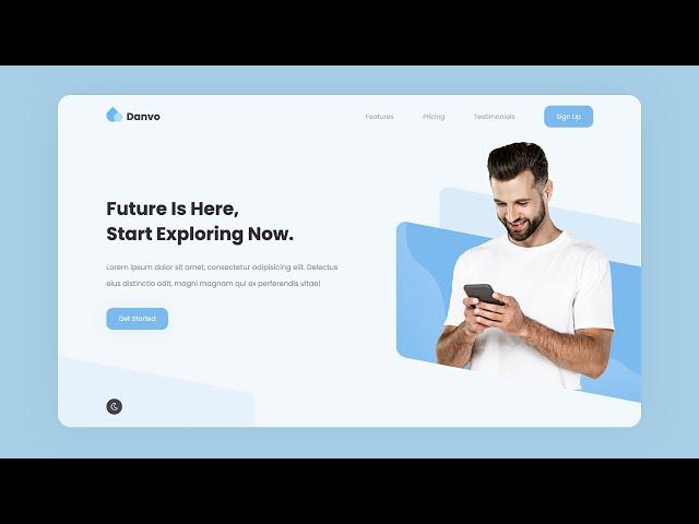 Responsive Landing Page Using HTML & CSS & JavaScript | Step By Step Web Design Tutorial