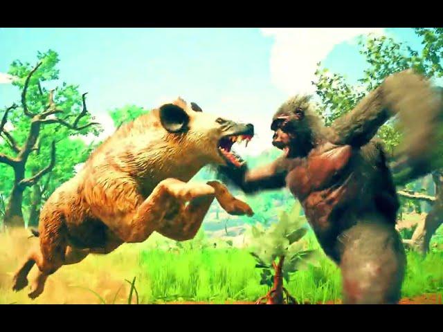 Monkey Used Basalt Chopper Attack All Animals  In Ancestors