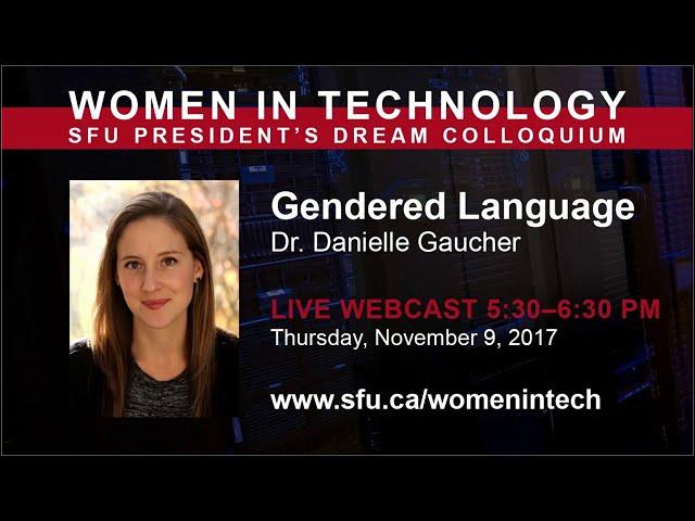 Gendered Language | Dr. Danielle Gaucher