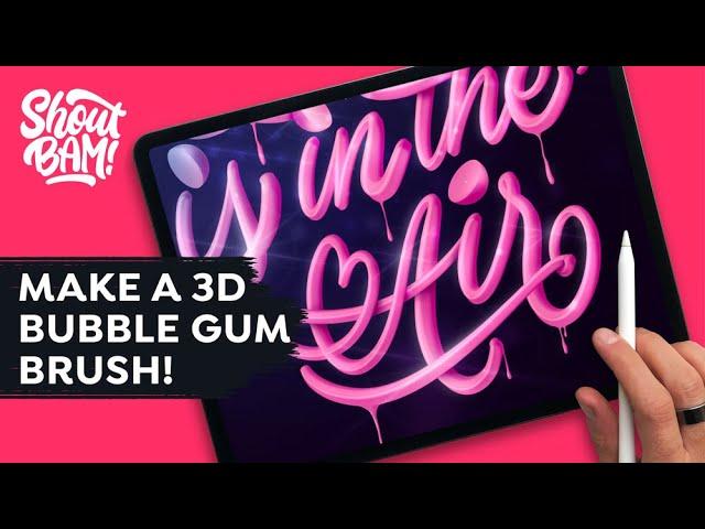 Procreate 3D Brush & Lettering - Easy Steps, Free Guide and Brushes