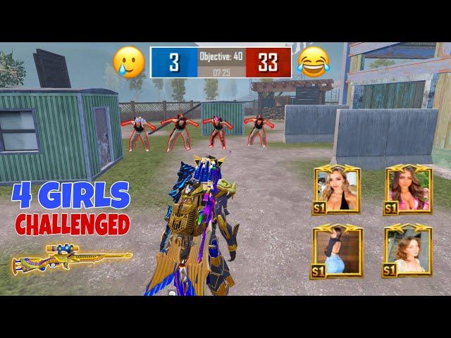  4 HA*KER GIRL PRO PLAYERS CHALLENGED ME Pubg mobile