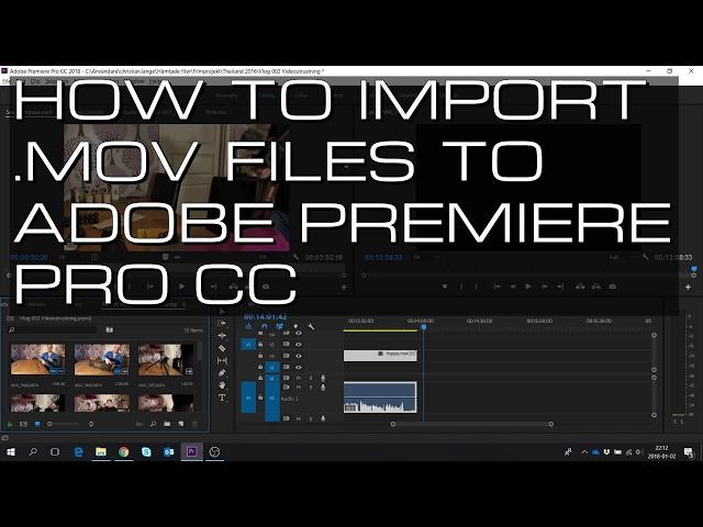 Solving Adobe Premiere .mov problem. Tutorial