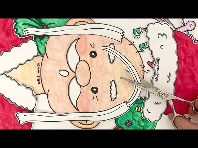 [paper ASMR] Santa's Secret? Hair Loss Solution with Scalp Massage  | paper pepper