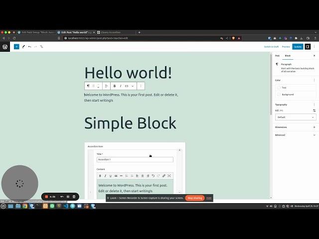 Demo - How to Create Custom Accordion Blocks with WordPress ACF