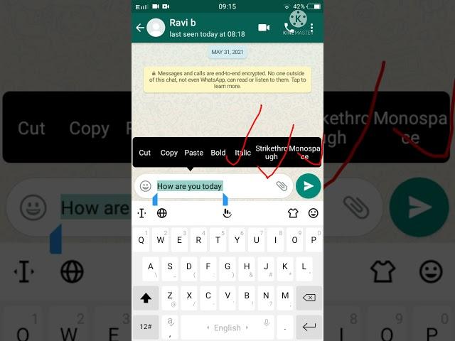 HOW TO BOLD TEXT IN WHATSAPP||WHATSAPP HACK TIP AND TRICK #shorts#ytshorts