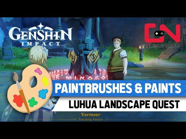 Vermeer Paintbrushes & Paints Location Genshin Impact Luhua Landscape World Quest