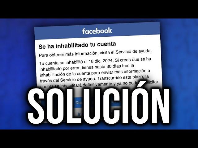 ¡RECUPERA tu cuenta INHABILITADA o PERDIDA de Facebook en 5 minutos! (100% Solución Real)