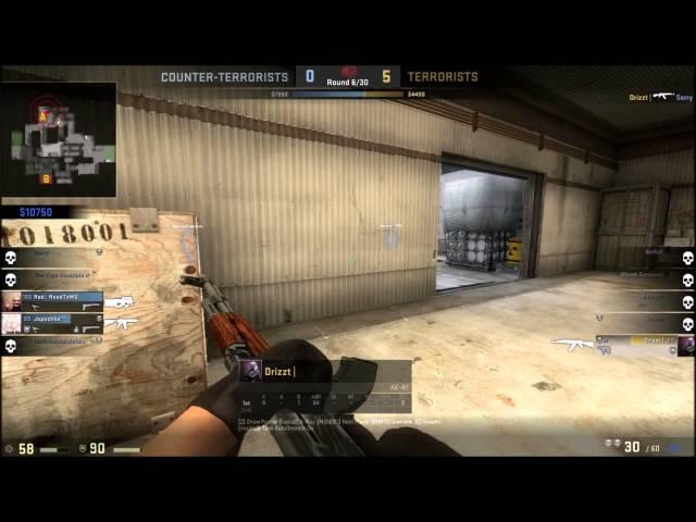 CSGO: Noob team, clutch. (4 vs 1 w/ bomb plant)