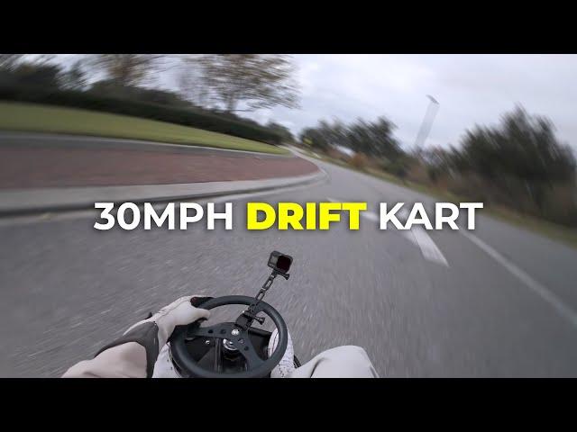 POV drifting a 30MPH DRIFT kart through my park