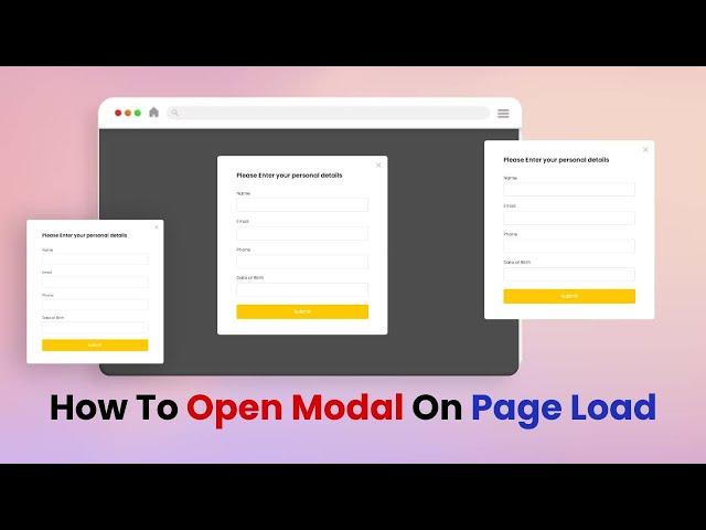 How to Open Bootstrap Modal on Page Load