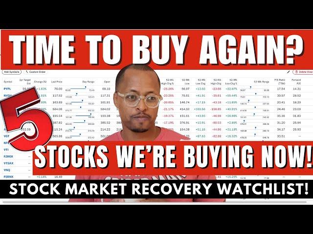  Time to Buy Stocks Again! 5 Stocks We're Buying NOW – 4 Steps to Build a Stock Recovery Watchlist!