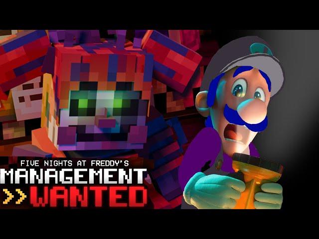 Playing the FNAF Management Wanted mod in Minecraft.