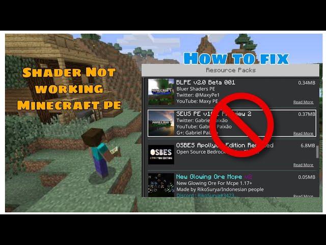 why shaders are not working in Minecraft