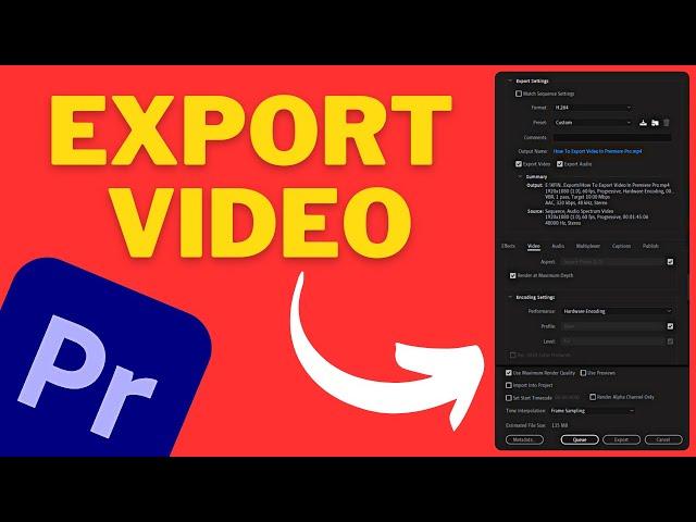 How To EXPORT Video In Premiere Pro