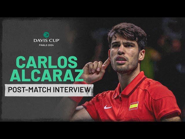 "I did it for Rafa"  Carlos Alcaraz Post-Match Interview v Griekspoor | Davis Cup Finals 2024