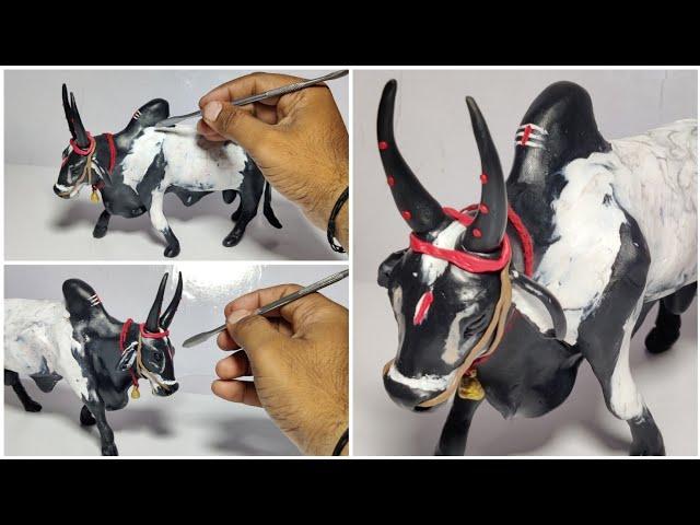 clay Sculpting: Bull making From Clay,Polymer clay, Clay art,Polymer clay tutorial,clay modelling