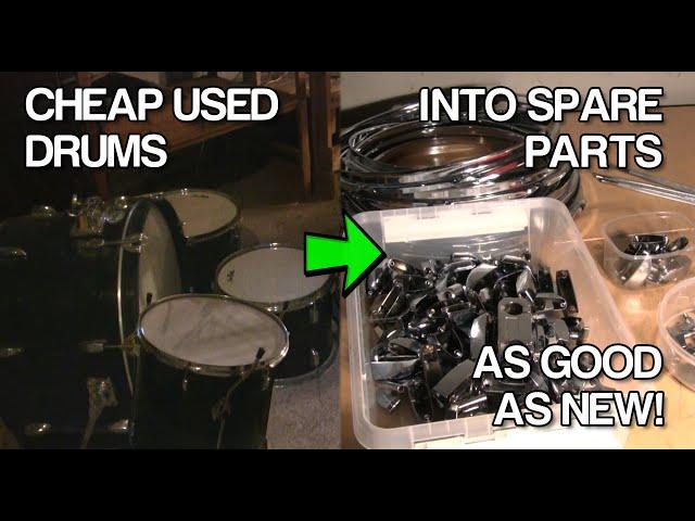 Disassembling and cleaning drum hardware