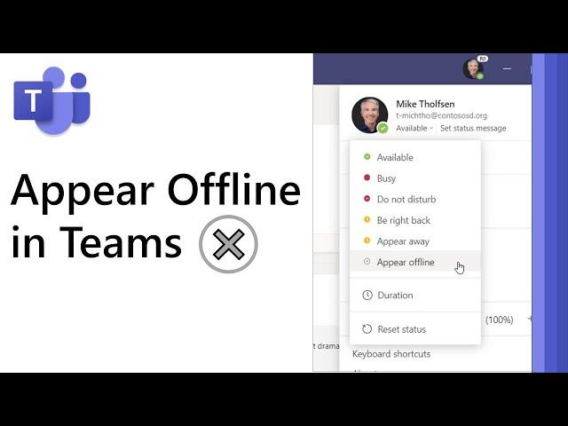 How to Appear Offline in Microsoft Teams and set Status Duration