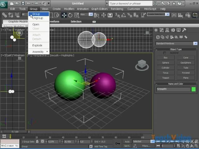 Объединение объектов в 3DsMax 2010 (9/42)