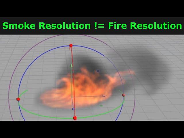 Houdini: Reduce rendertime by simulating fire and smoke in DIFFERENT resolutions