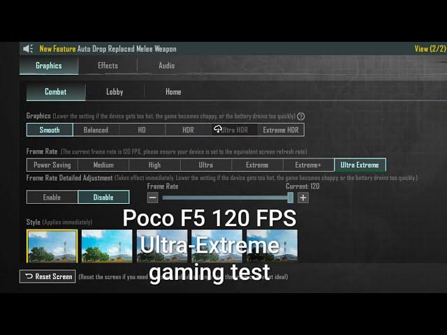 Poco F5 Pubg Mobile 120 FPS Ultra-Extreme Gameplay