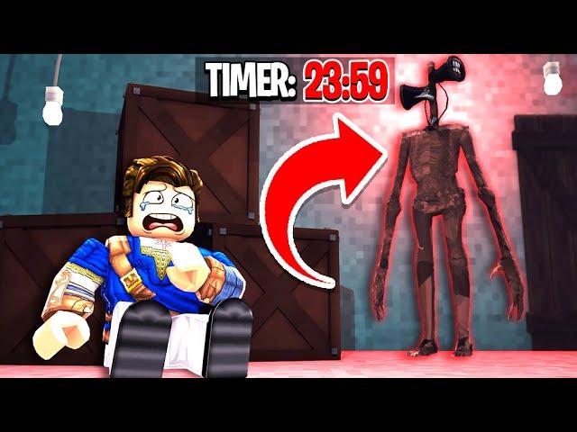 HIDING From SIREN HEAD For 24 HOURS!? (Siren Head Rebirth Is SCARY!) - Roblox Funny Gameplay