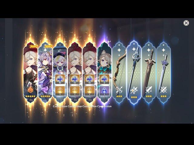 I was just doing a single ten pull at 10 pity lol, genshin impact really love me