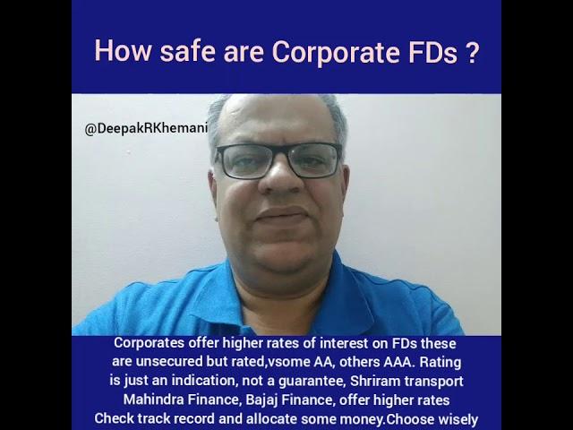 Corporate Fixed Deposits | How safe are Corporate FDs