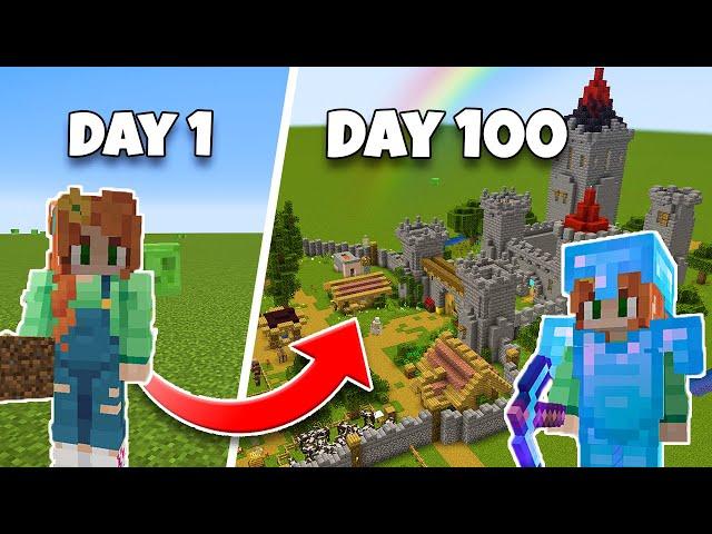 I Survived 100 Days in a Minecraft Flatworld...