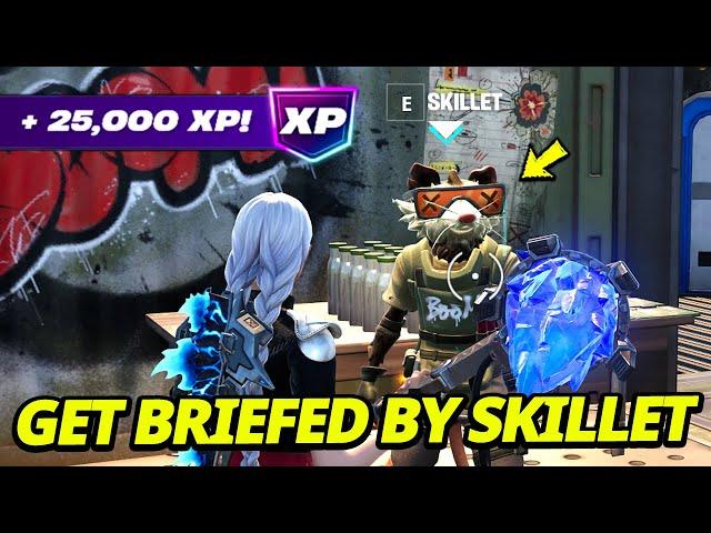 How to EASILY Get Briefed By Skillet at his Hideout - Fortnite Story XP Quest