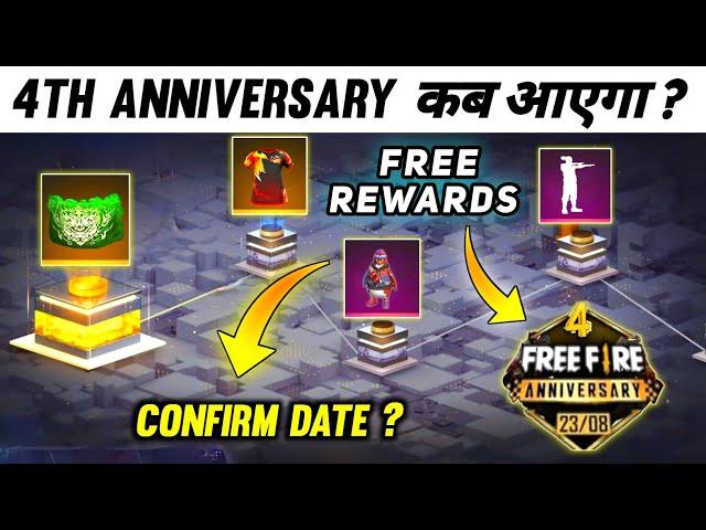 Free Fire 4th Anniversary Event | 4th Anniversary Event Kab Aega | FF Anniversary 2021| ff new event